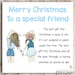 Best Friends Christmas Card Handmade Best Friend Christmas Card Bestie ...