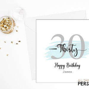Personalised 30th Birthday Card for Son Grandson Nephew Brother Godson ...