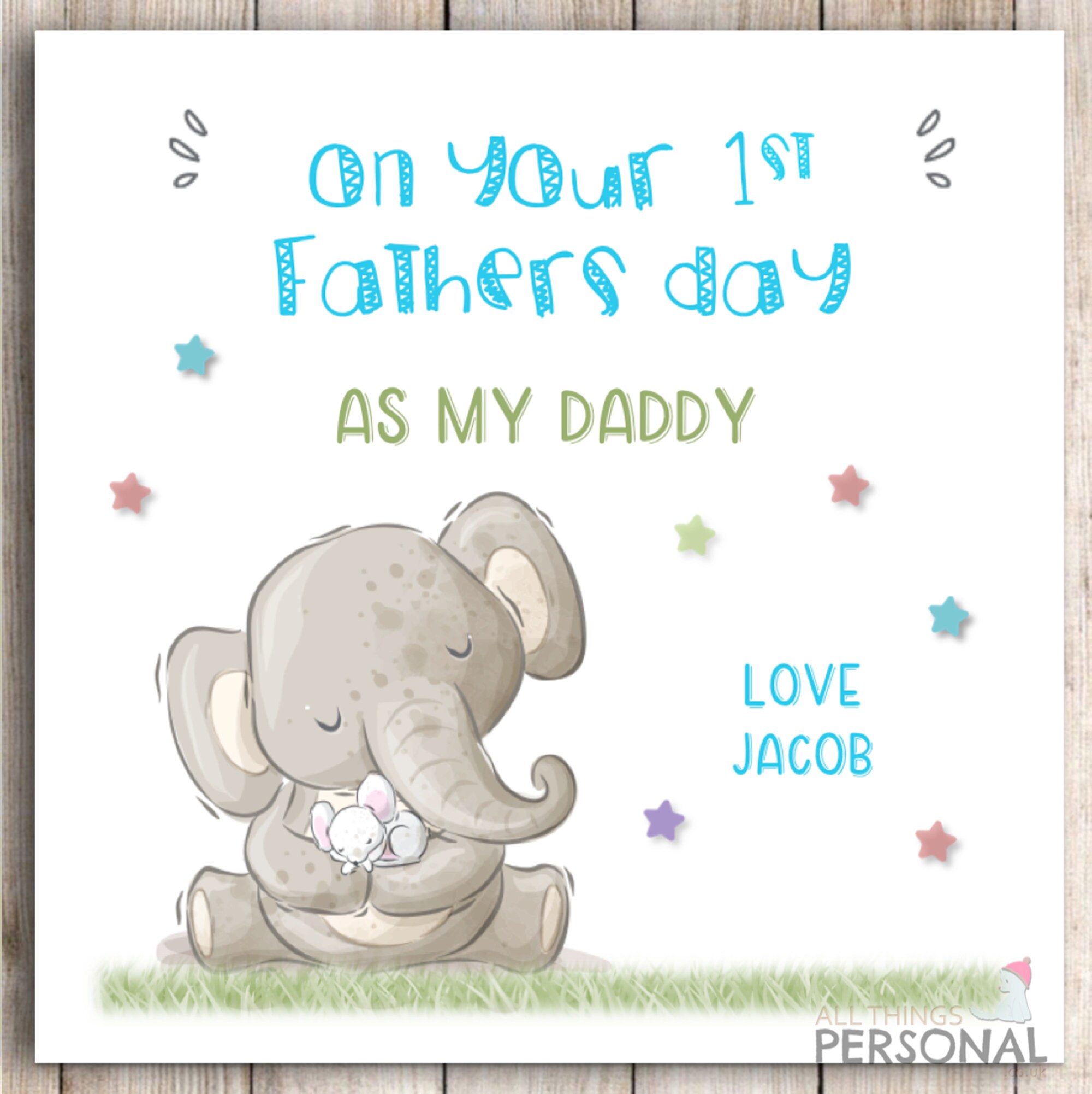 Personalised First Fathers Day Card 1st Father's Day | Etsy