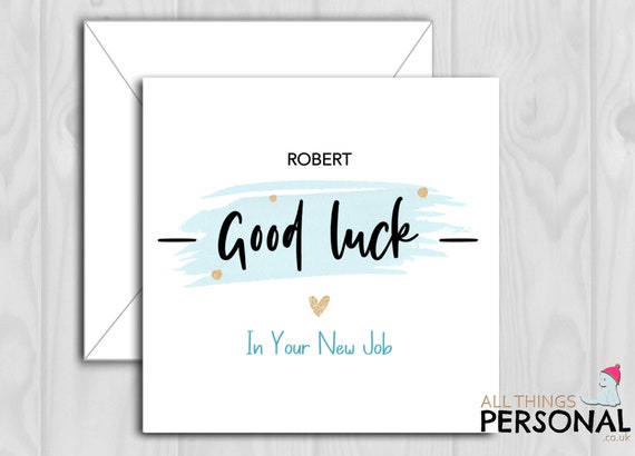 Good Luck in Your New Job Card Congratulations on Your New - Etsy UK