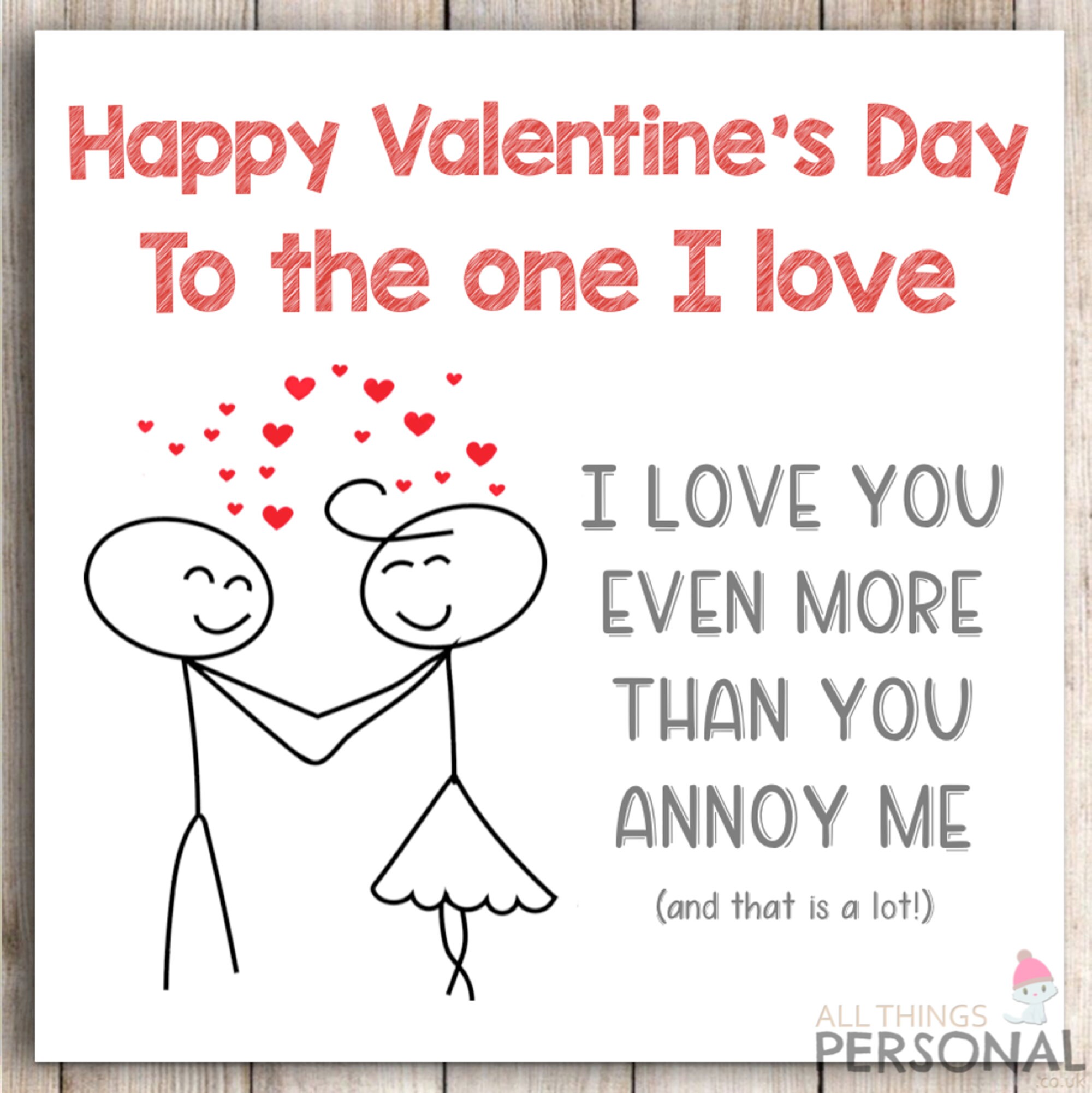 Valentine's Day Card for Husband Wife Boyfriend Girlfriend Parter Love ...