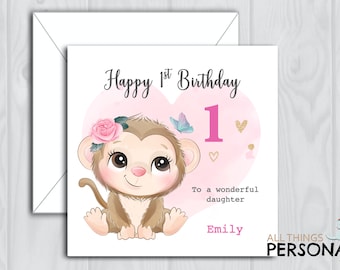 Carte De Noël Pour Petit-fille, Motif Renne Mignon Pour Bébé Fille