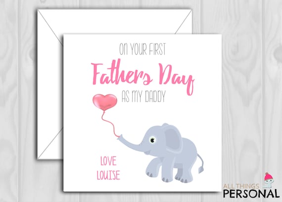 personalised first fathers day card