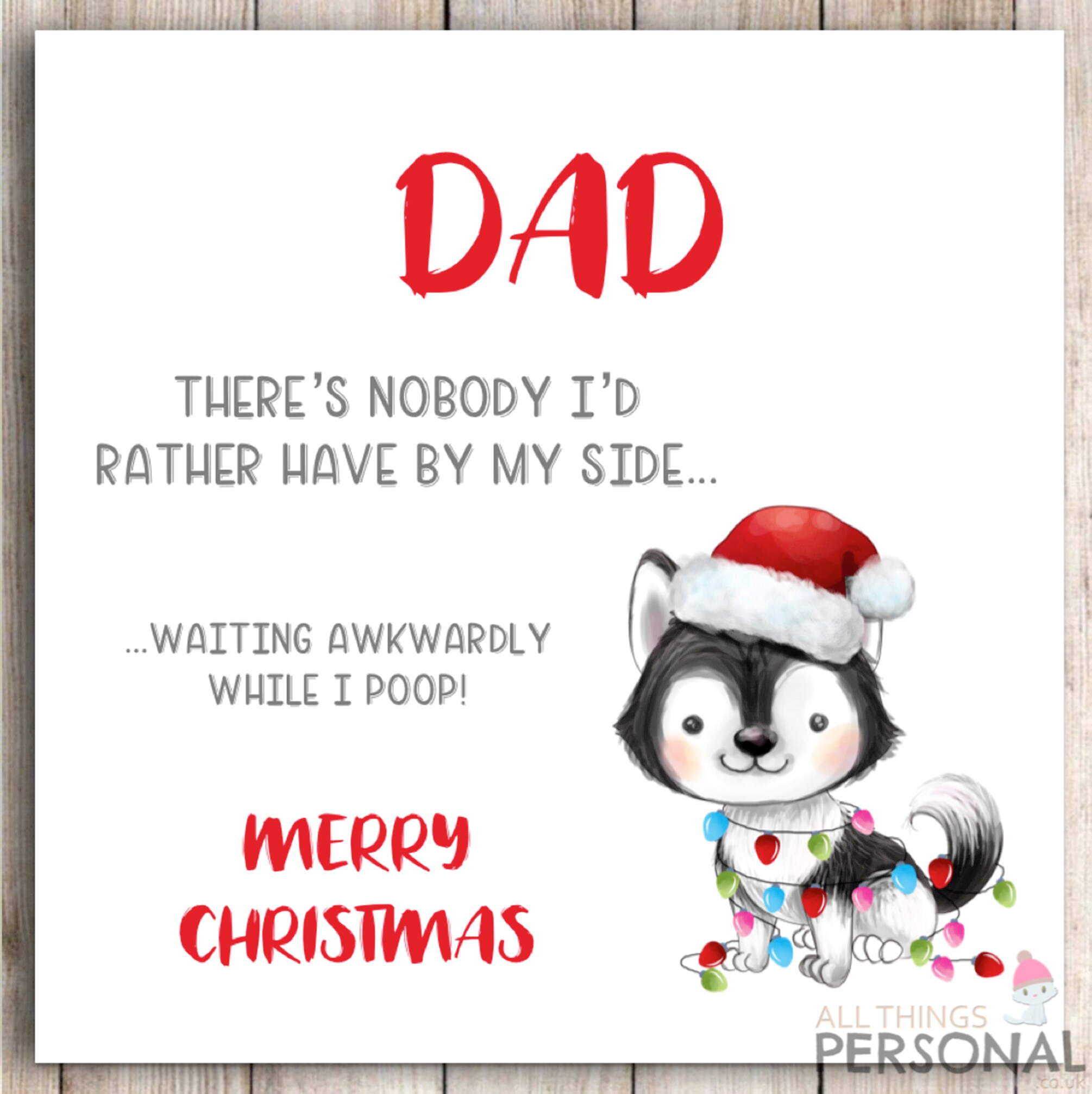 Funny Christmas From the Dog Best Dog Dad or Dog Mum Ever - Etsy