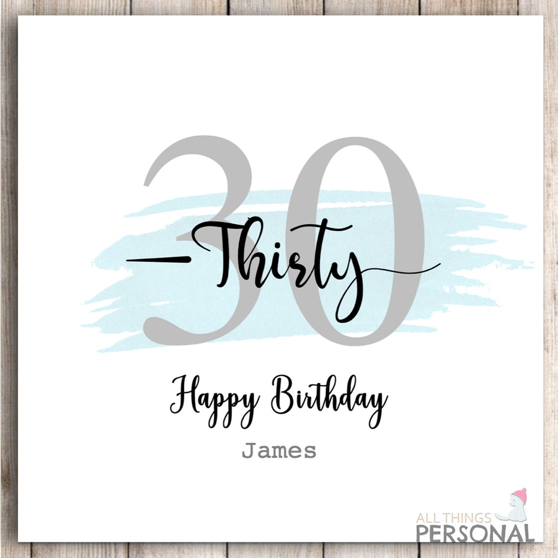 Personalised 30th Birthday Card for Son Grandson Nephew Brother Godson ...