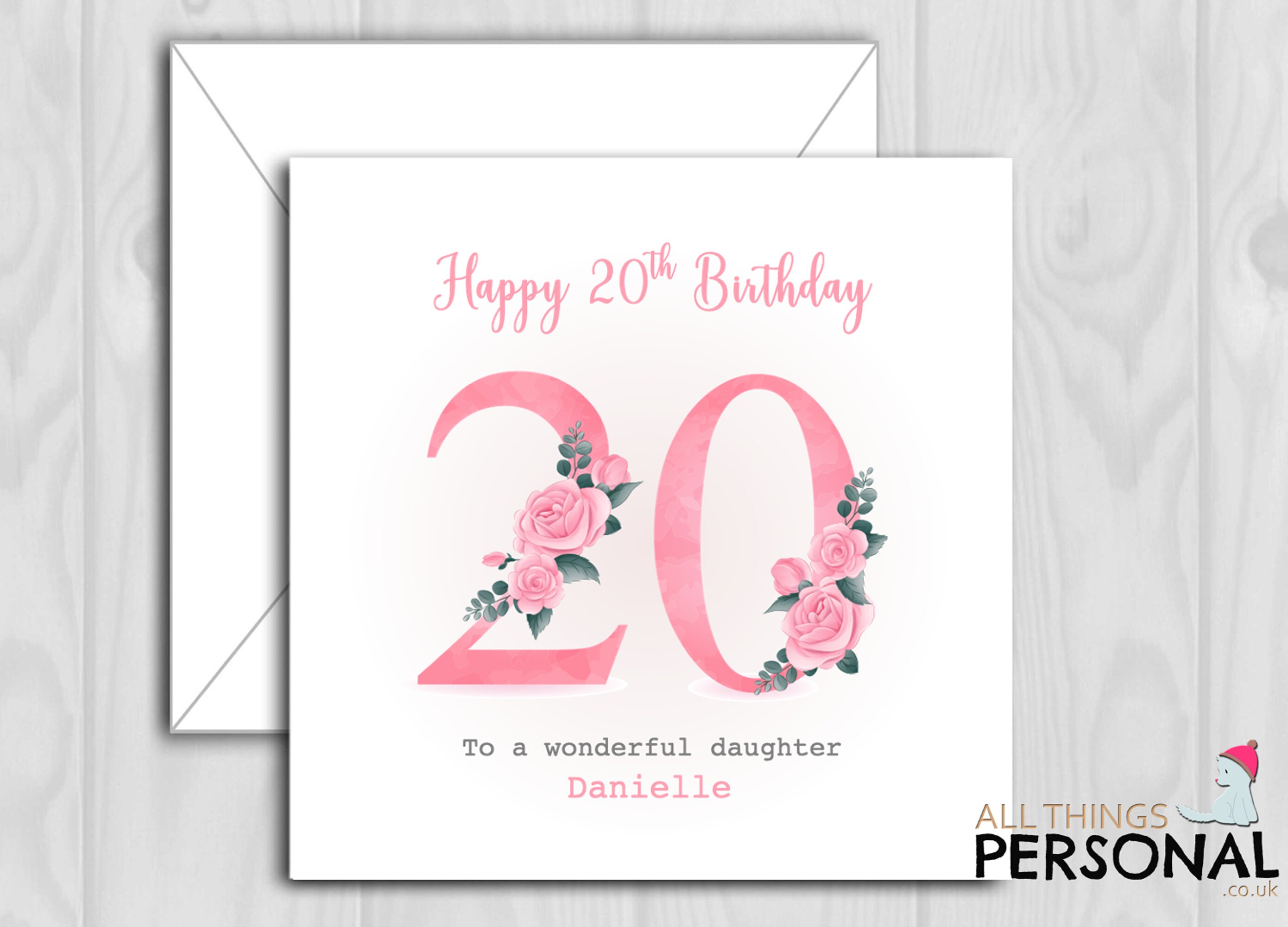 Personalised 20th Birthday Card For Daughter Granddaughter Etsy UK Personalised 20th Birthday Card For Daughter Granddaughter Etsy UK