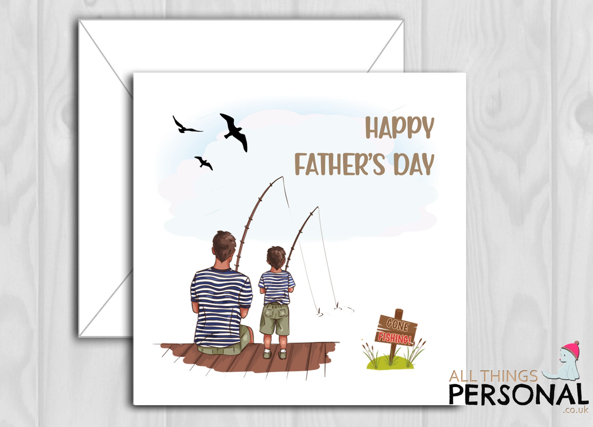 Fishing Father's Day Card Fathers Day Card Fishermen - Etsy UK