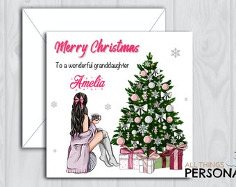 Personalised Christmas Card Girls Daughter Granddaughter Sister Teenager CG74