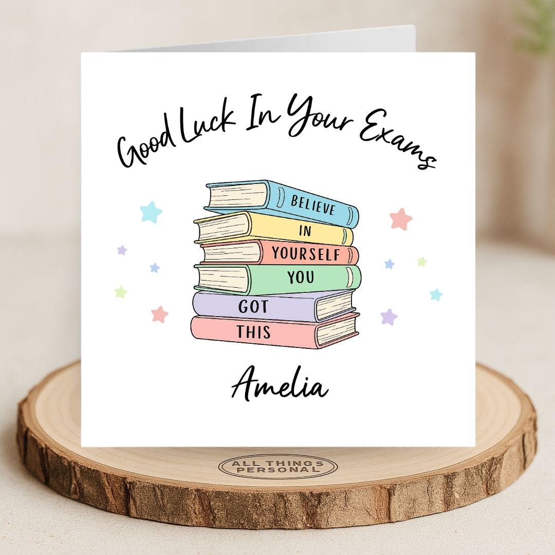 Personalised Good Luck in Your Exams Card Good Luck in Your GCSE Exams ...