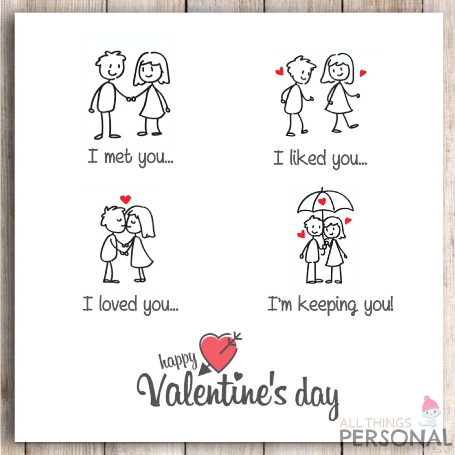 Valentine's Day Card for Husband Wife Boyfriend Girlfriend Parter Love ...