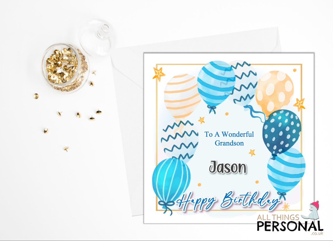 Personalised Birthday Card for Son Friend Brother Husband Grandson ...