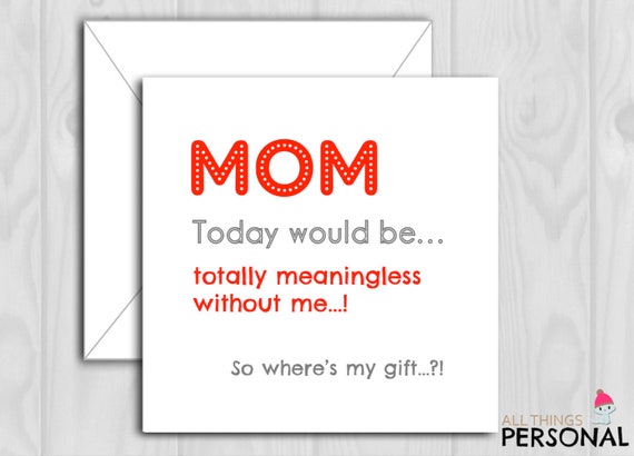 Funny Mother S Day Card Funny Mothers Day Card Cheeky Etsy