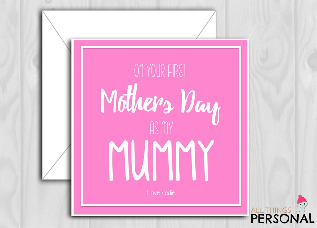 Personalised First Mothers Day Card - 1st Mother's Day Card for Mum or ...