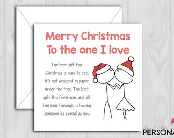 Christmas Card For Husband Wife Boyfriend Girlfriend Parter Love Lover Romantic Card