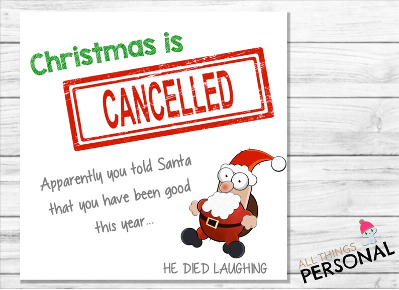 Funny Christmas Card for Friend Mum Dad Neighbour Aunt Uncle Etsy