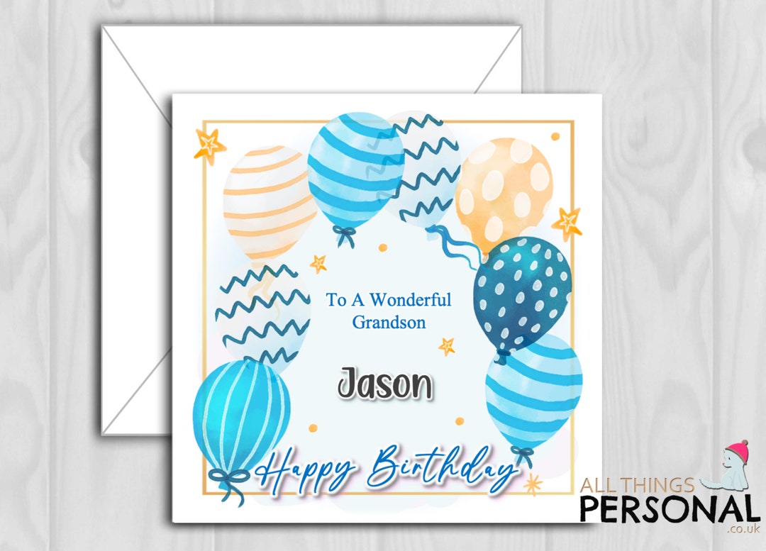 Personalised Birthday Card for Son Friend Brother Husband Grandson ...