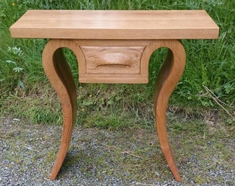 Solid Oak Console Table     FREE SHIPPING