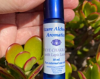 Third Eye Chakra Blend — Pure Essential Oils w/Lapis Lazuli Crystal Chips