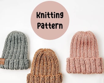 Simple Ribbed Beanie | Knitting Pattern | Beginner Friendly Hat | All Sizes