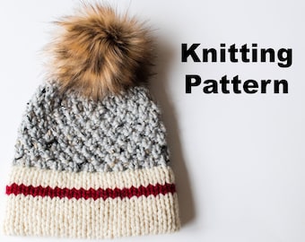 Wzór na robótkę na drutach | Czapka Sock Monkey Double Brim | Tylko wzór