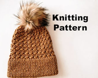 Patrón de tejido / Gorro cruzado de doble ala / Solo patrón