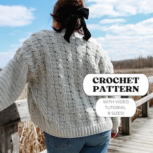 Crochet Cable Cardigan Pattern | Heirloom Story Cardi | PDF Pattern Instant Download | With Video Tutorial