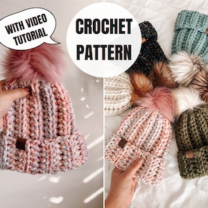 Costa Beanie | Chunky Hat | Crochet Pattern | Instant Download PDF | All Sizes Included | Beginner-Friendly Crochet Pattern + VIDEO tutorial