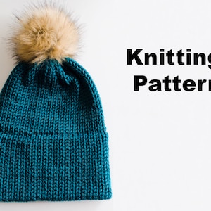 Knitting Pattern | Keep it simple, Double brim Beanie | Pattern only | How to knit a beanie | Instant Download PDF