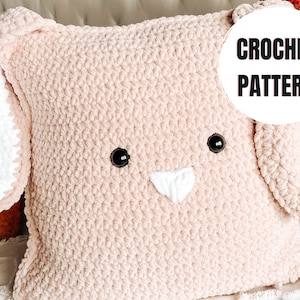 Crochet Bunny Pillow || Large size || Pattern ONLY || PDF Download || Easter Kids Decor || Children Pillow