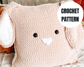Crochet Bunny Pillow || Large size || Pattern ONLY || PDF Download || Easter Kids Decor || Children Pillow