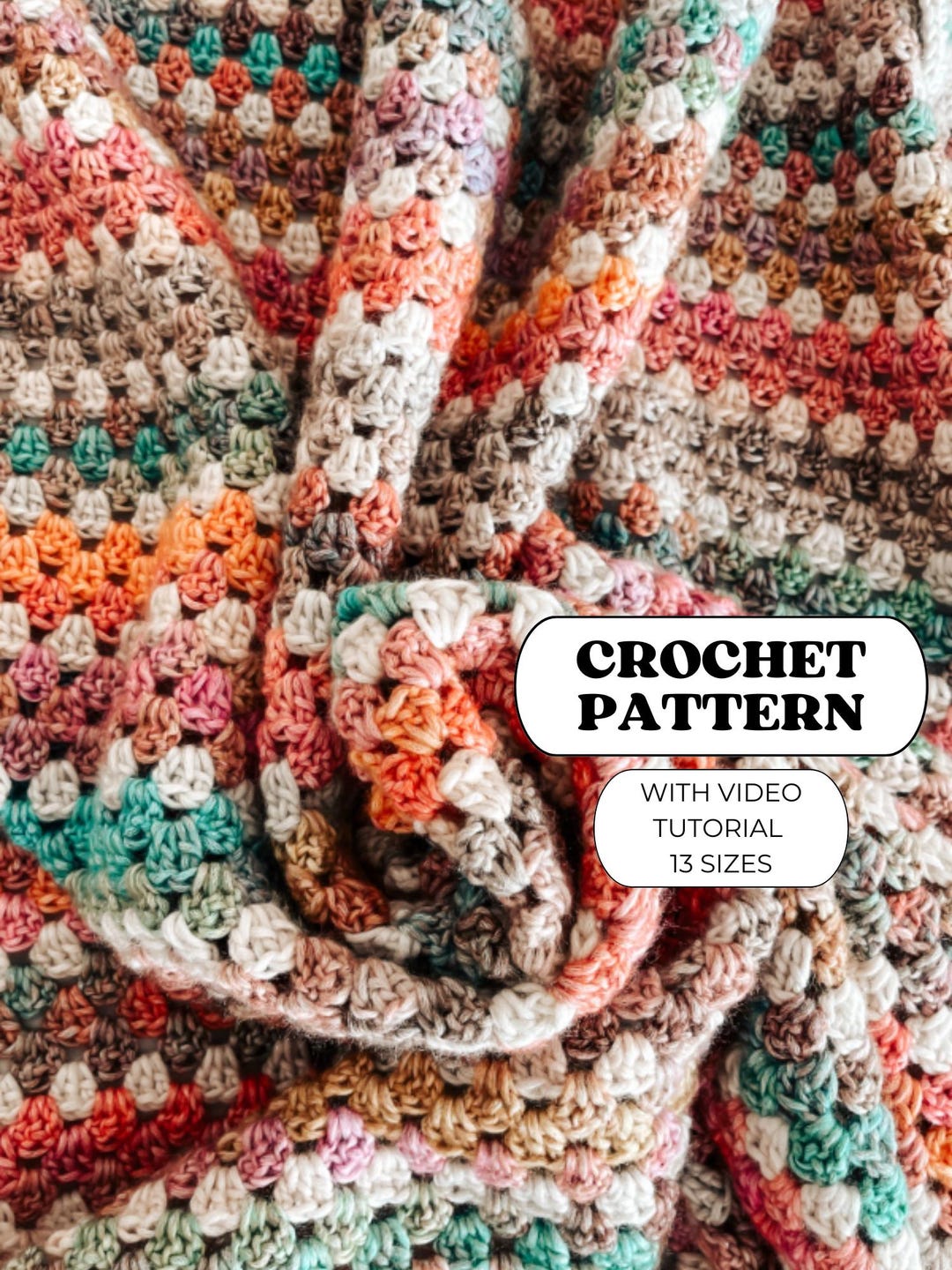 かぎ針編みブランケットのパターン || プリマヴェーラブランケット 14