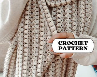 70's Blanket Scarf | Crochet Pattern | Beginner-Friendly Crochet Scarf | PDF Download | Retro Crochet Wrap