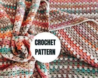 Crochet Blanket Pattern || Primavera Blanket 14 sizes || Easy Crochet Blanket Pattern for Beginners || Granny Stripes Throw