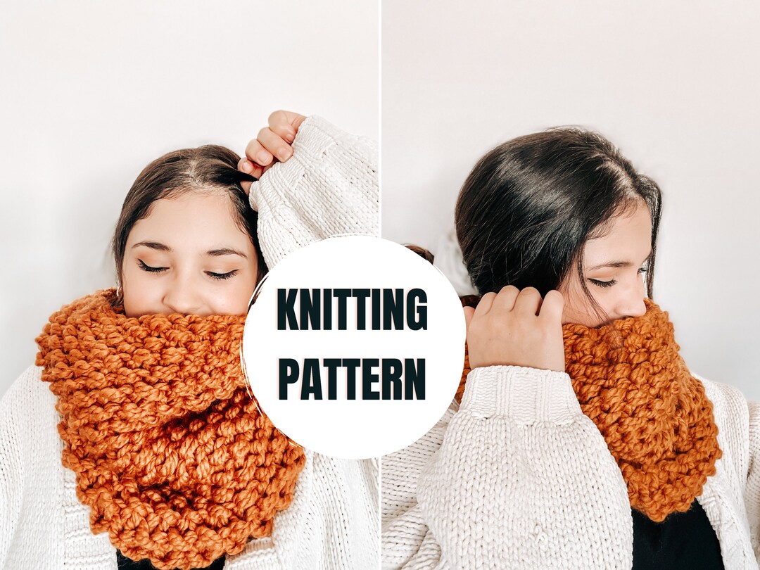 Super Chunky Neck Warmer || Knitting Pattern || Instant Download PDF ...