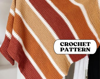 Sunset Crochet Shawl | Beginner-Friendly Crochet Pattern | PDF Download | Easy Pattern