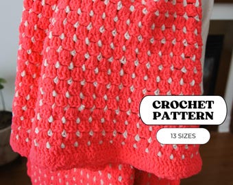 Cloud Blanket Bulky Weight | Digital PDF Pattern | Crochet Throw Pattern | Beginner Friendly Crochet Blanket