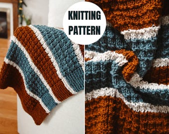Lagos Blanket | Knitting Blanket Pattern | Digital Download | Beginner-Friendly Knit Pattern