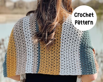 Summer Nights Wrap - Crochet Pattern | Instant PDF Download | Crochet Shawl Pattern | Beginner Friendly