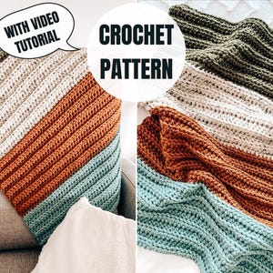 Colorblock Crochet Baby Blanket | Beginner-Friendly Crochet Pattern | Video Tutorial | Easy Crochet Blanket