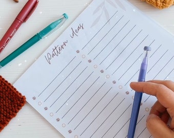 Knitting and Crochet Pattern writing Template || Printable PDF || Notes template for designers