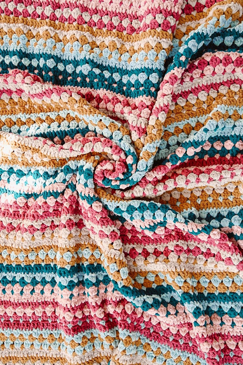 Riverbed Blanket Chunky Version | Crochet Blanket Pattern | Video ...