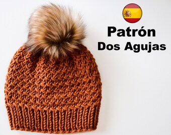 Patrón Dos Agujas | Czapka Crossover i kucyk | Patron PDF