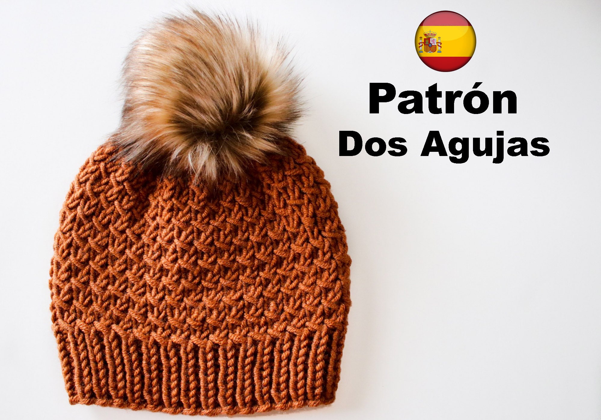 Patrón Dos Agujas Beanie y Ponytail Patrón PDF - Etsy España