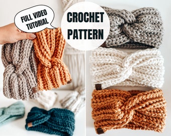 Paine Crochet Headband Pattern | Instant Download PDF | Video Tutorial | Beginner-Friendly Pattern | Crochet Headwrap