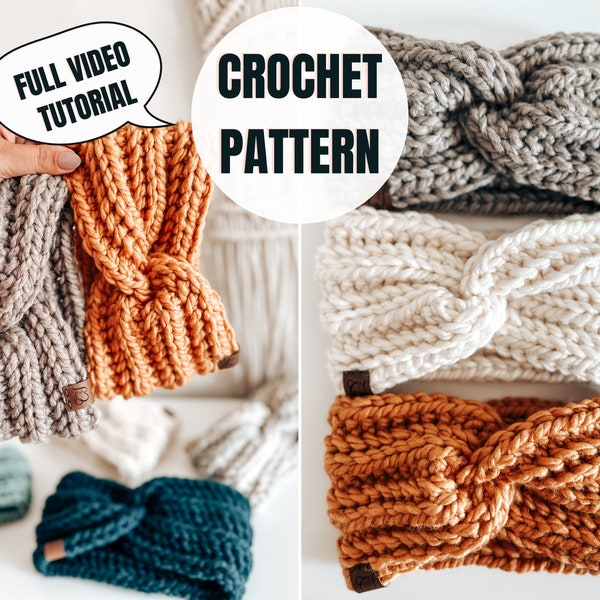 Paine Crochet Headband Pattern | Instant Download PDF | Video Tutorial | Beginner-Friendly Pattern | Crochet Headwrap