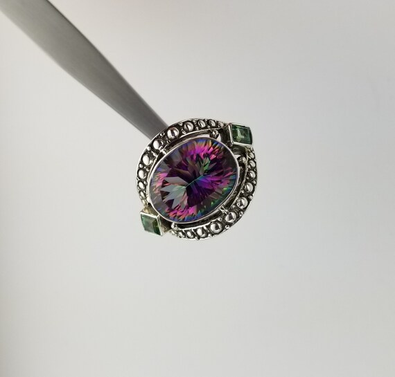 Nicky Butler-Mystic Topaz Faceted Oval and Green … - image 3