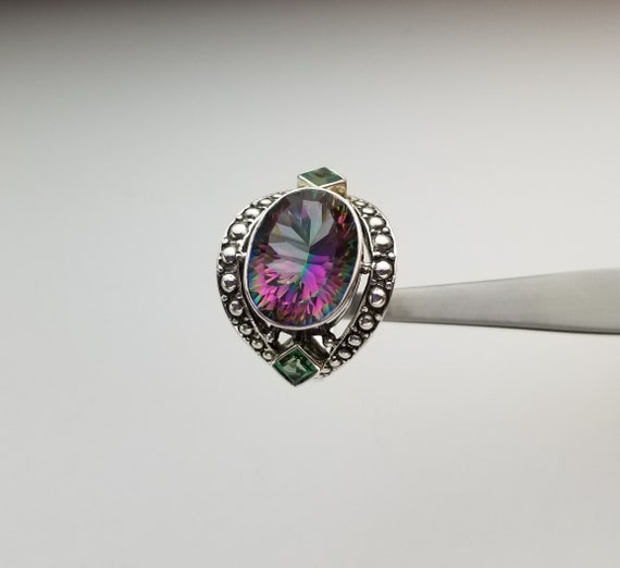 Nicky Butler-Mystic Topaz Faceted Oval and Green … - image 5