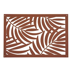 Leafy Branches Metal Privacy Screen, Indoor Outdoor Steel Art