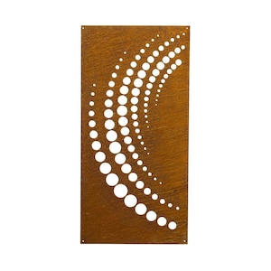 Modern Art Panel, Metal Privacy Screen, Circles, Eclipse Pattern, Privacy Panels, Metal Panels, Large Garden Art | P620