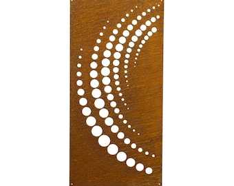 Modern Art Panel, Metal Privacy Screen, Circles, Eclipse Pattern, Privacy Panels, Metal Panels, Large Garden Art | P620